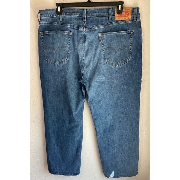 Levi's Men's 541 Sz 42 straight leg Denim Jeans Medium wash Stretch Short - Picture 2 of 11